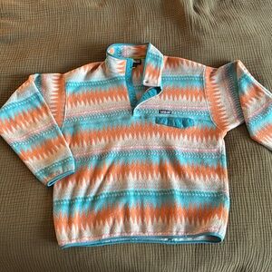 Rare limited print Patagonia Synchilla laughing waters filter blue